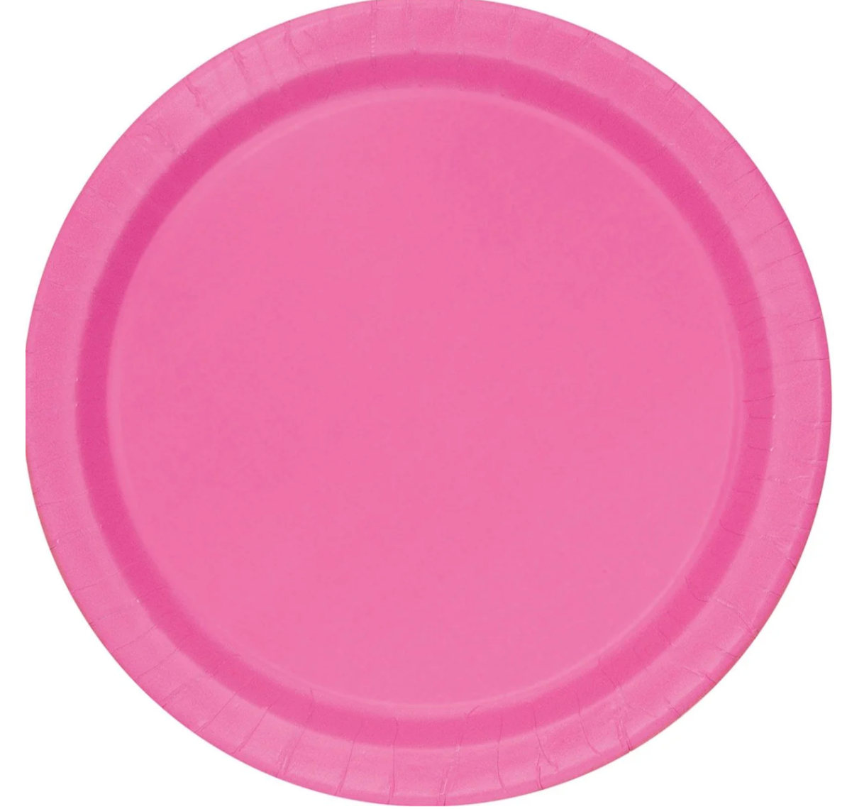 Hot Pink 9 inch Round Plates 20 ct