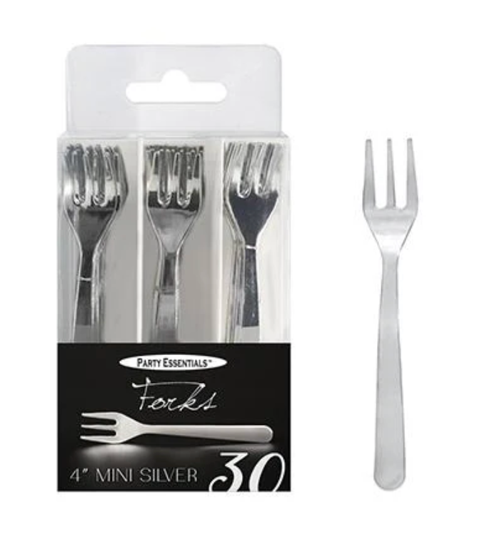 Mini Tenedores Plata 30ct