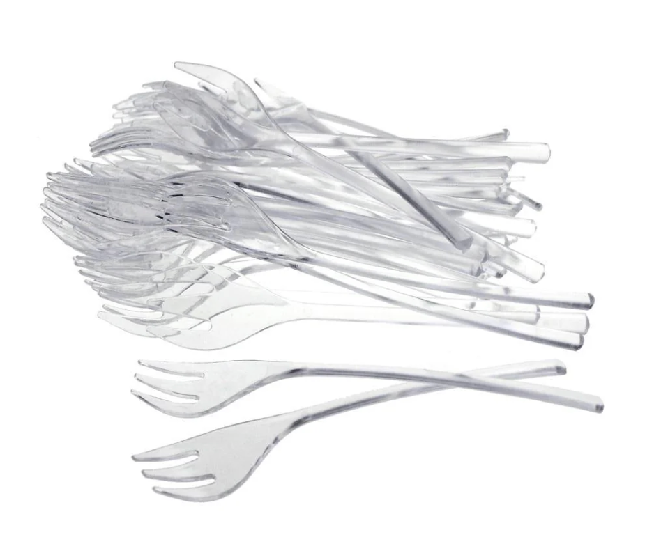 Mini Dessert Forks 4 inch 42ct - Clear