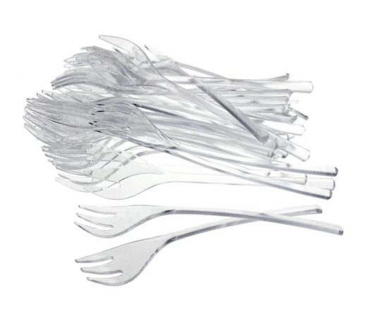 Mini Dessert Forks 4 inch 42ct - Clear