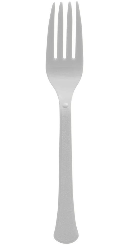 Silver Plastic Fork 50ct