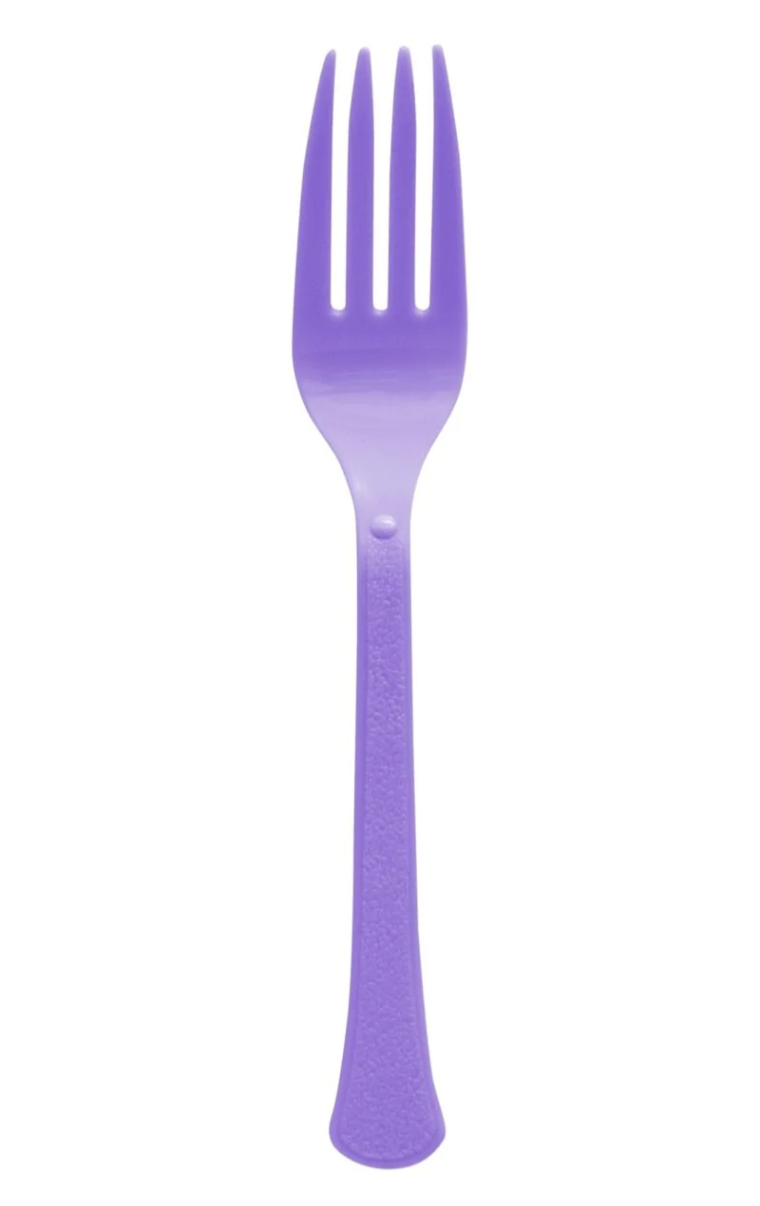New Purple Plastic Fork 50ct