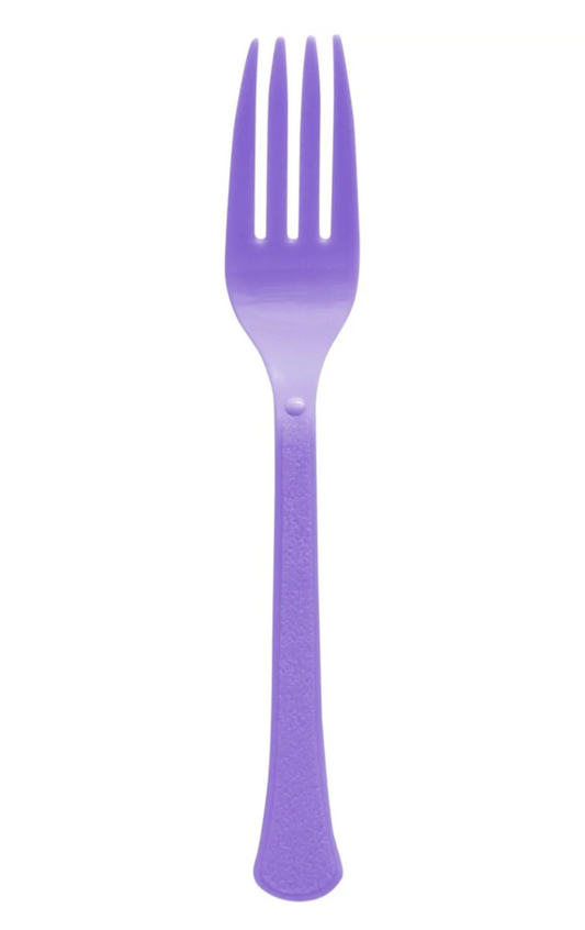 New Purple Plastic Fork 50ct
