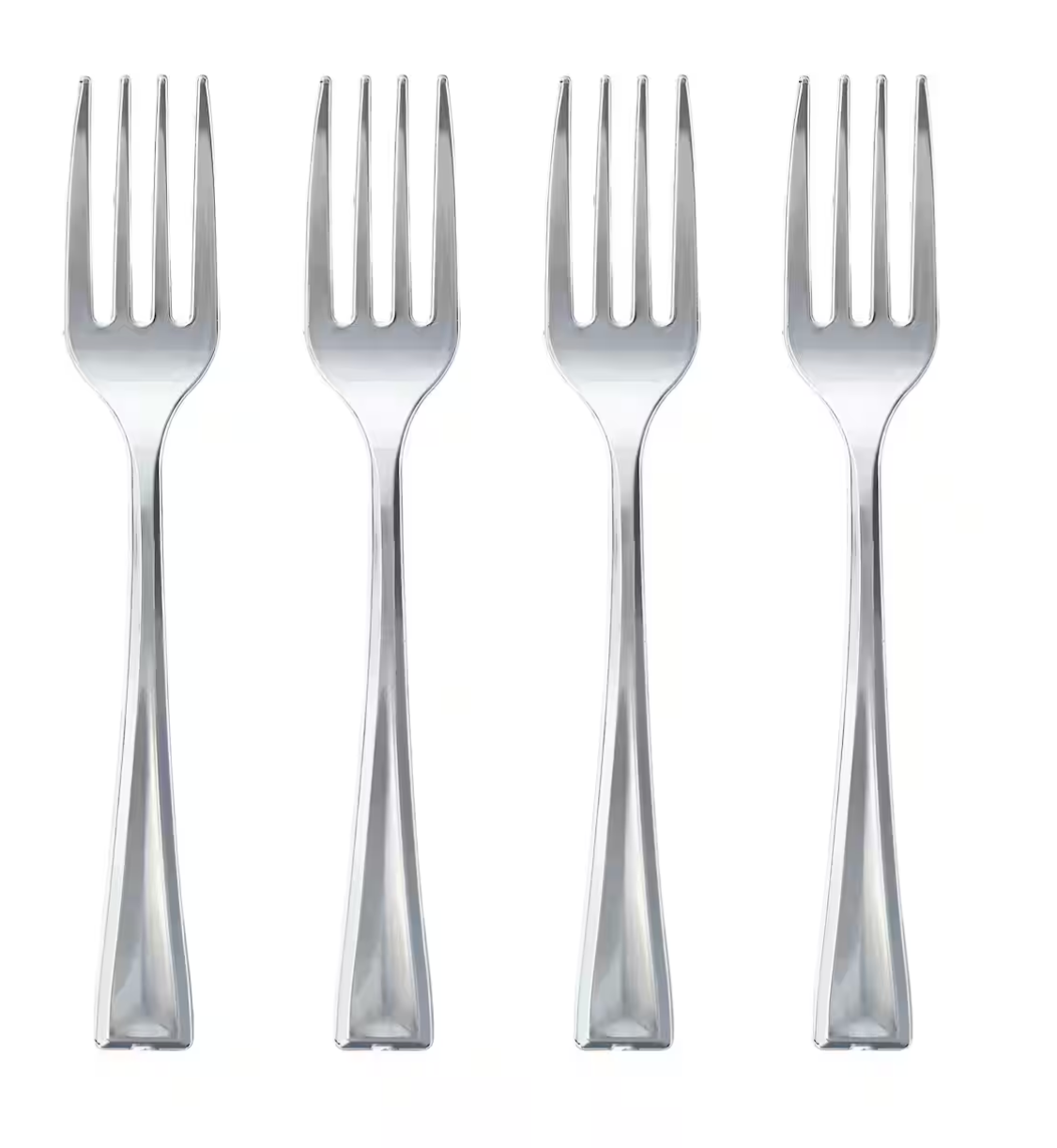 Mini tenedor de postre de plata de 24 ct