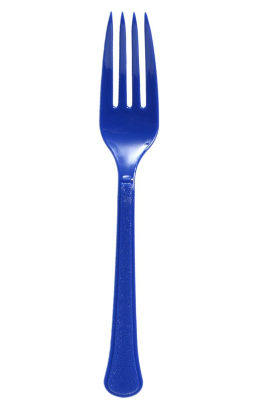 Bright Royal Blue Plastic Fork 50ct
