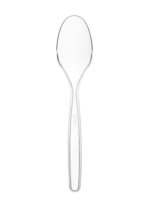 Heavy Duty Plastic Soup Spoons Clear 100ct