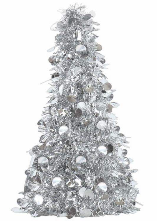 Christmas Tinsel Tree Small Silver