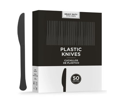 Cuchillo pesado negro azabache, 50 unidades