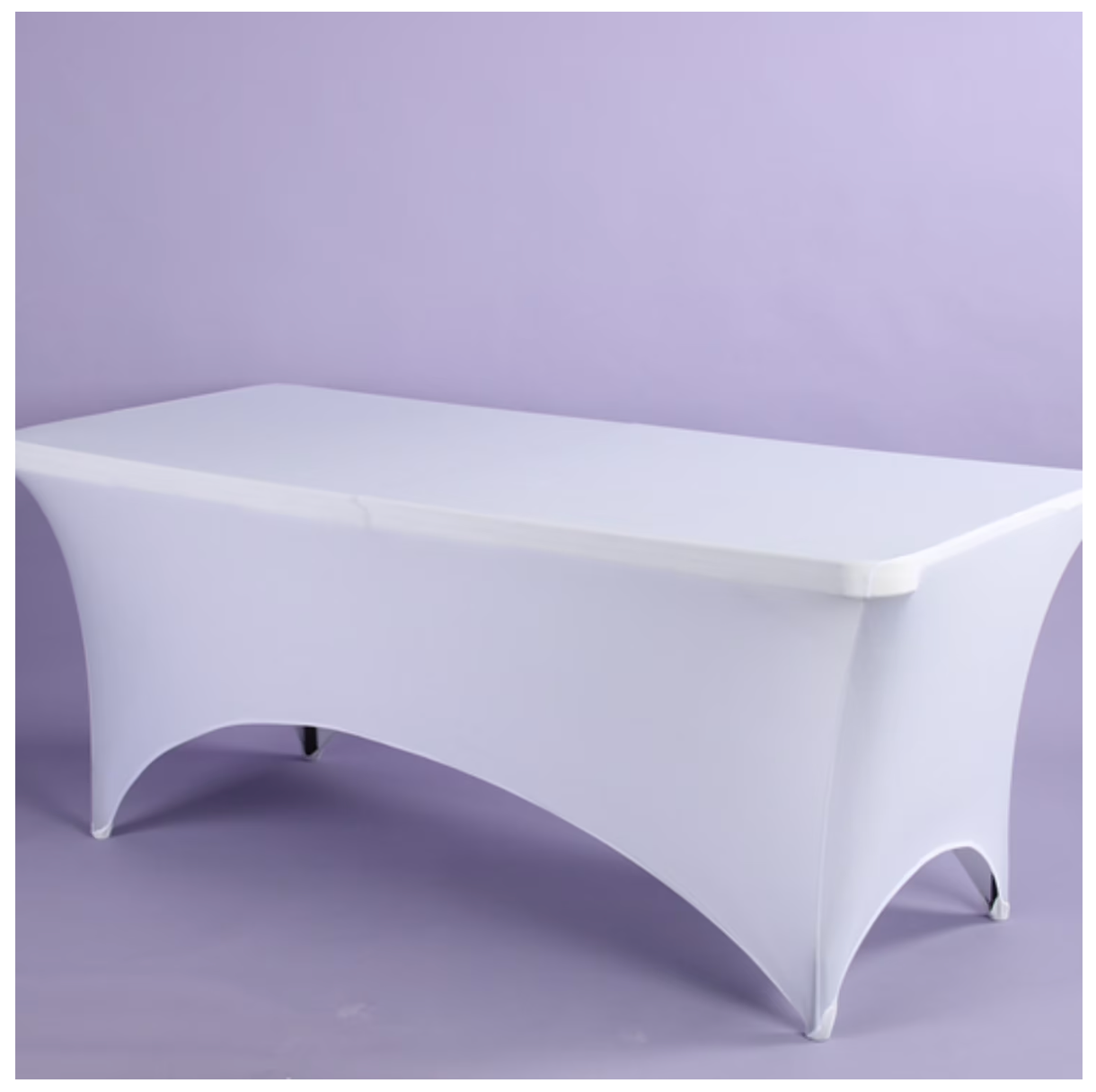 Spandex 6 Rectángulo Mantel 1pc/Pack - Blanco