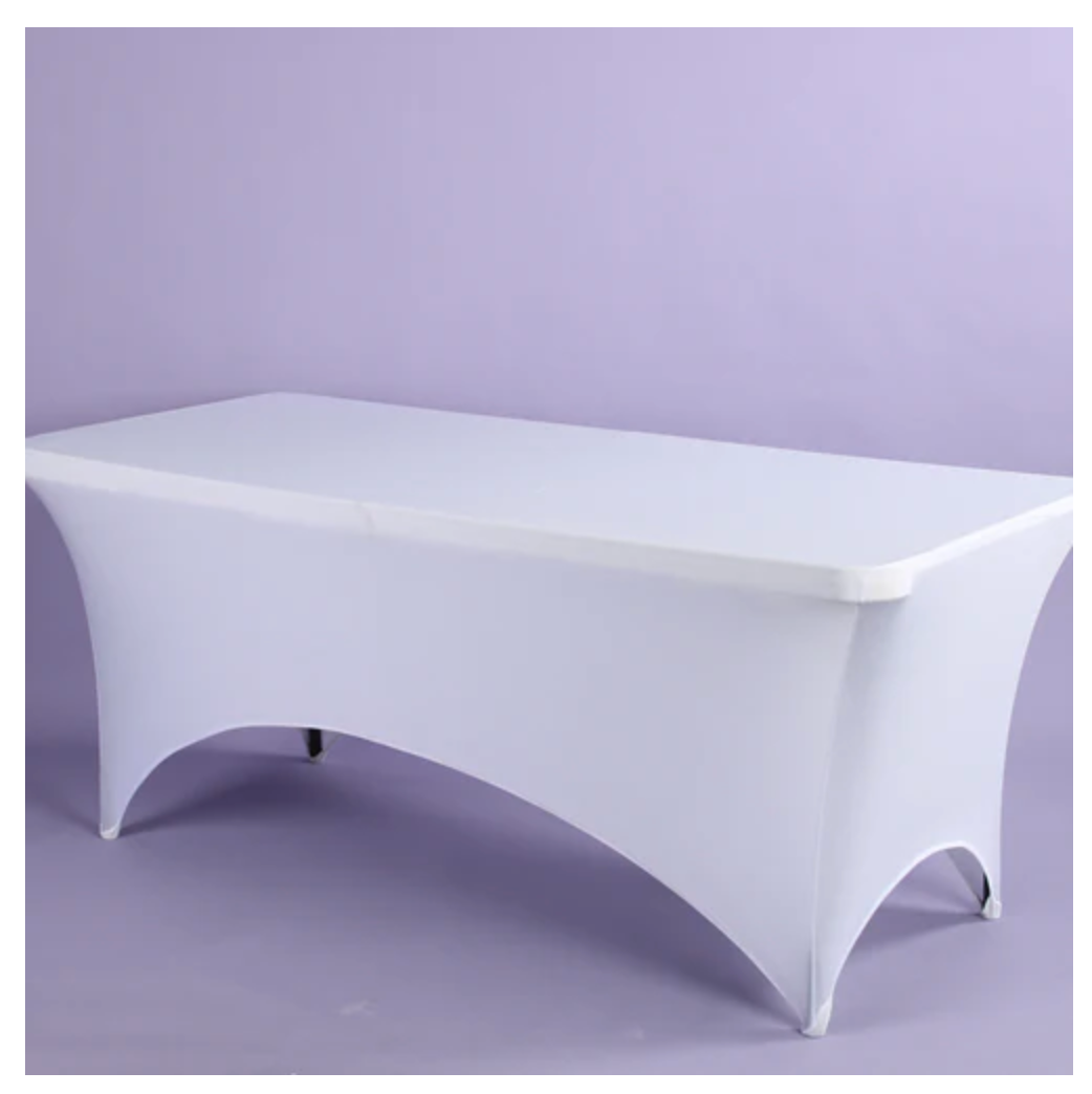 Mantel rectangular de licra de 8 pies