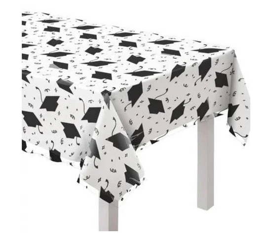 Mantel de plástico transparente para graduación, 54 x 108 pulgadas, 1 unidad