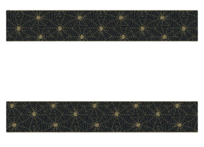 Black and Gold Spider Web Rectangular Plastic Table Cover, 54" x 84"