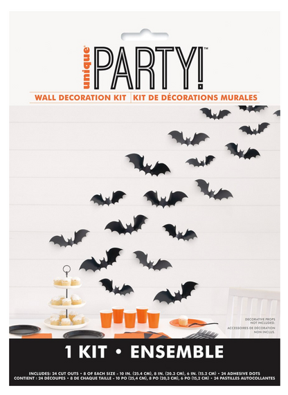 Kit de decoración de pared de murciélago volador