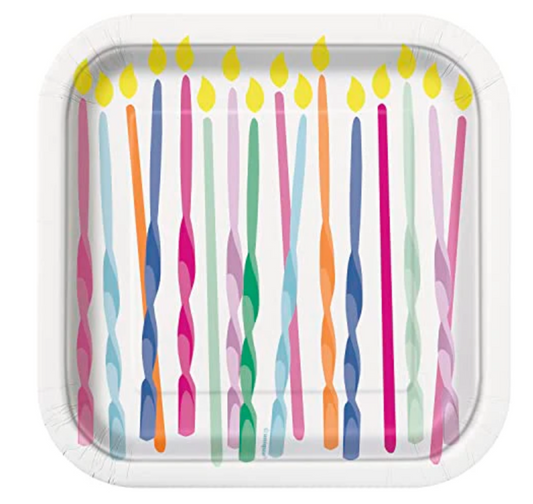 8 Pink Sprinkles 7in Plate