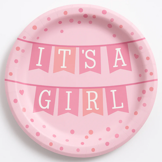 Plate 6.75in Its A Girl