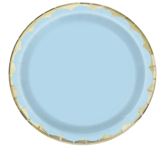 10 Lt Bl Pastel Scllpd Plate (L)
