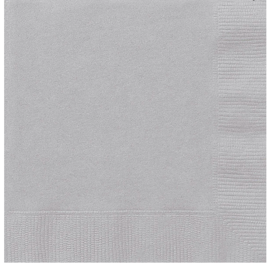 Silver Lunch Napkins 40 ct