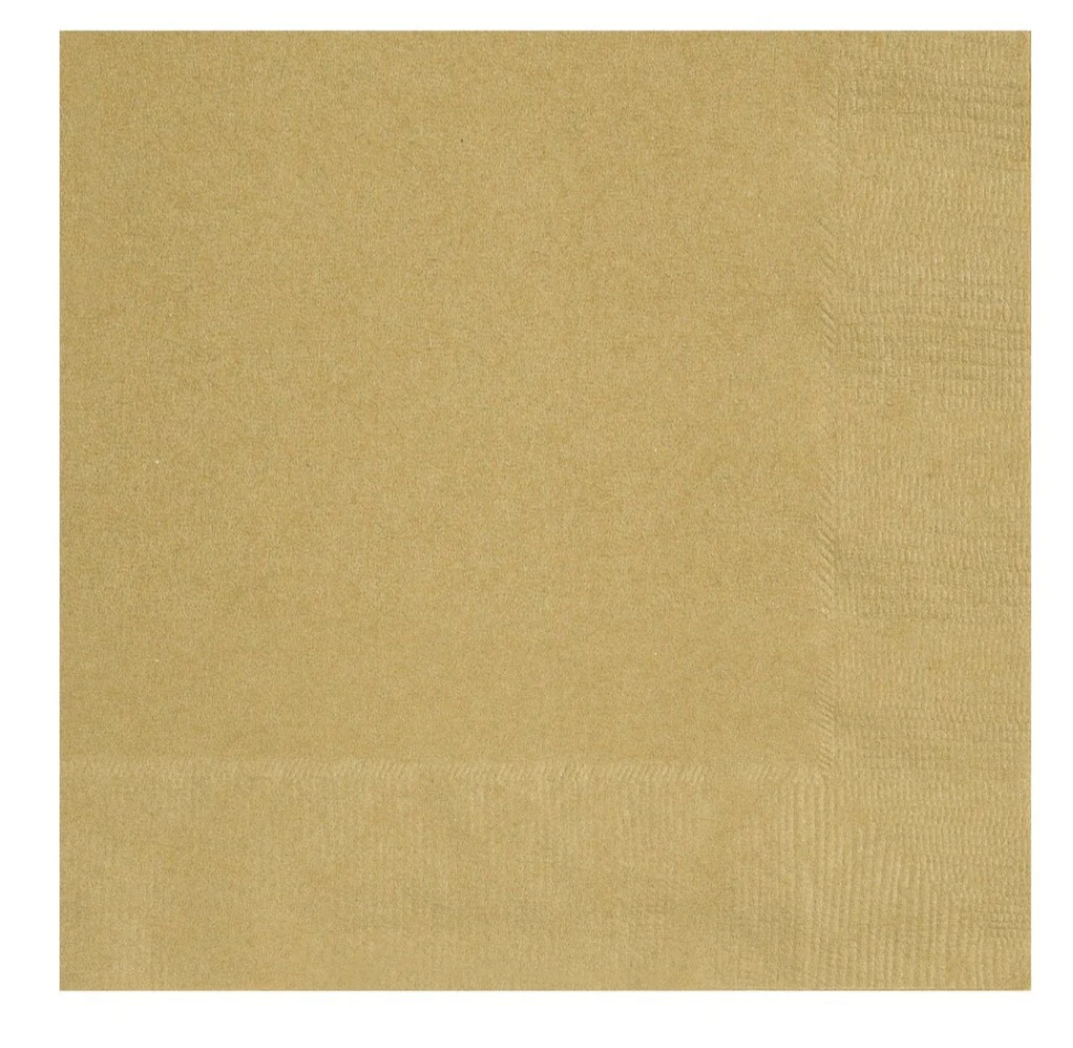 Gold Beverage Napkins  40 ct