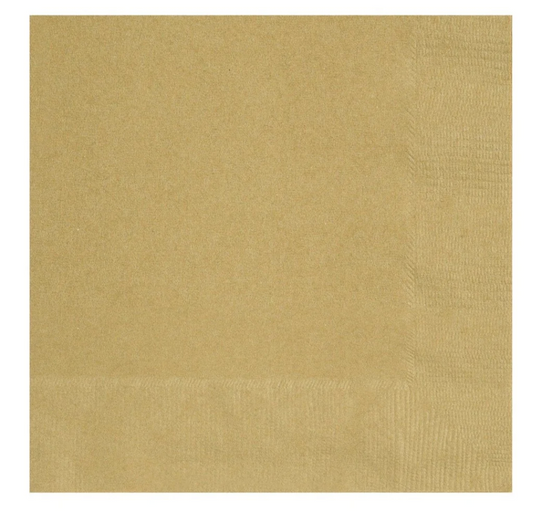 Gold Beverage Napkins  40 ct