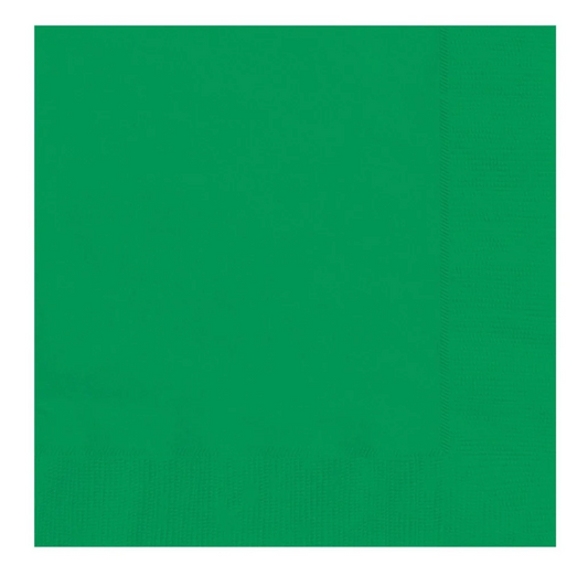 Emerald Green Beverage Napkins  40 ct