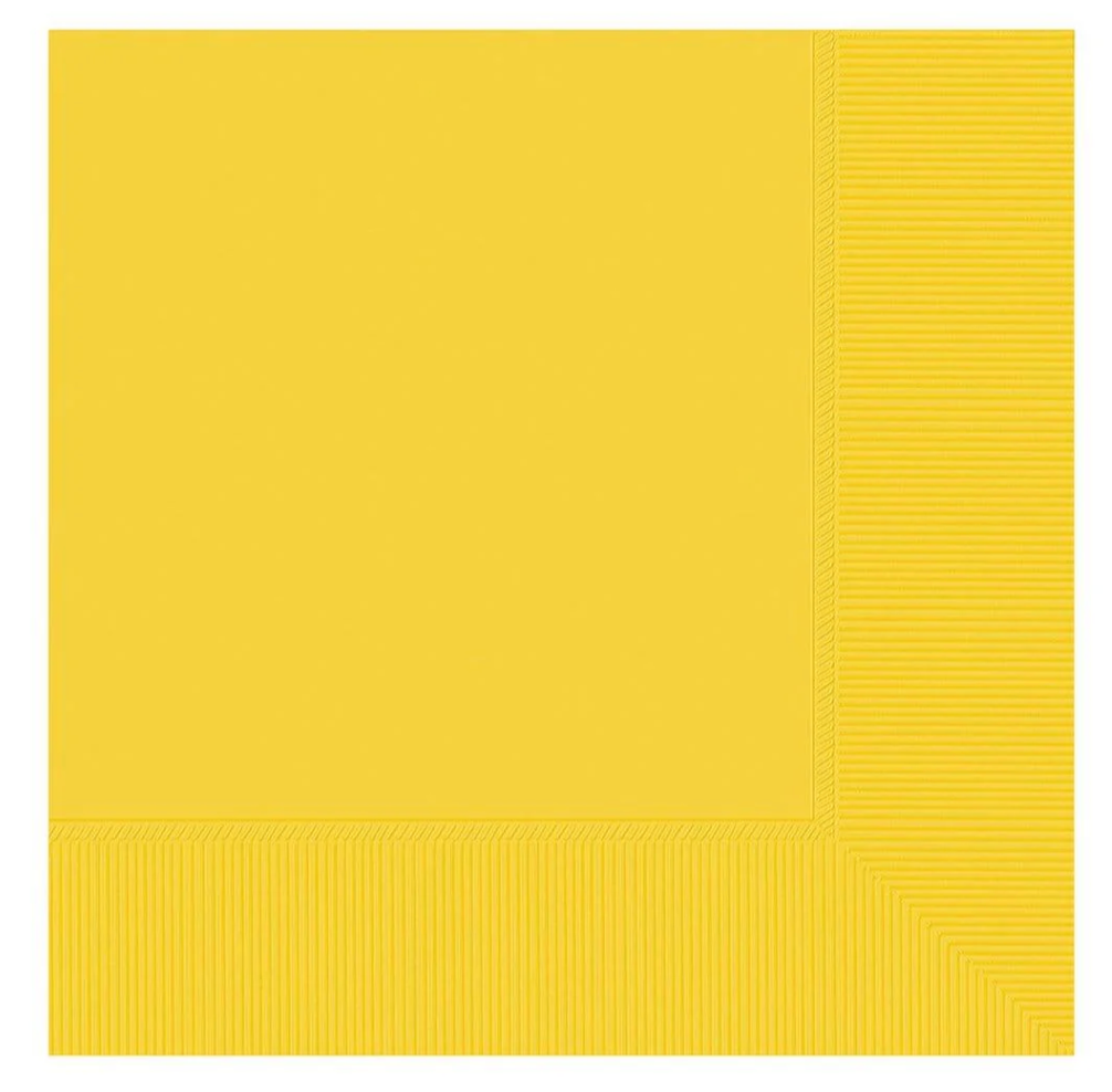 Sunshine Yellow Beverage Napkins  40 ct