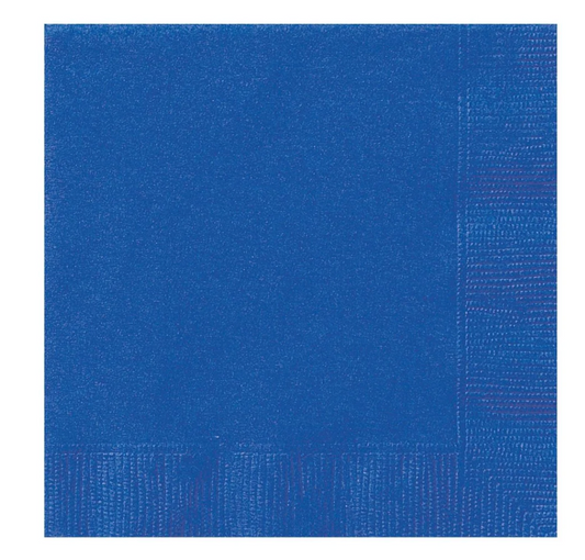 Royal Blue Beverage Napkins  40 ct