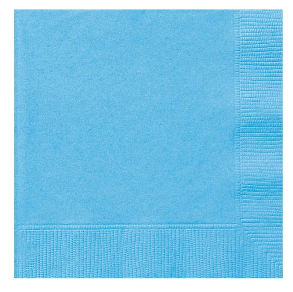 Powder Blue Beverage Napkins  40 ct - Toy World Inc