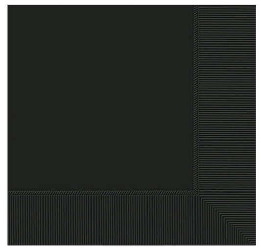 3-Ply Luncheon Napkins Jet Black 40ct