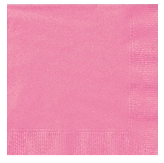 Hot Pink Beverage Napkins  40 ct