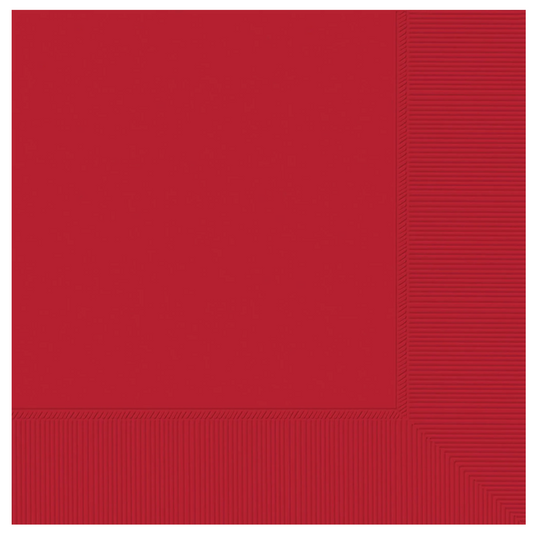 2-ply Beverage Napkins Apple Red 40ct