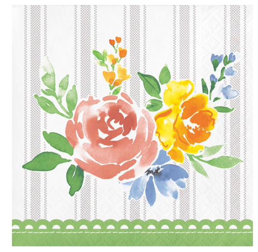 Spring Cottage Beverage Napkin 16ct