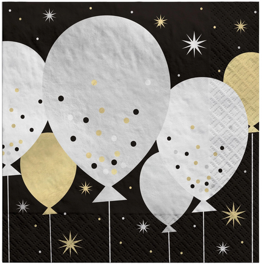 New Years Eve Midnight Cheers Lunch Napkin 16ct