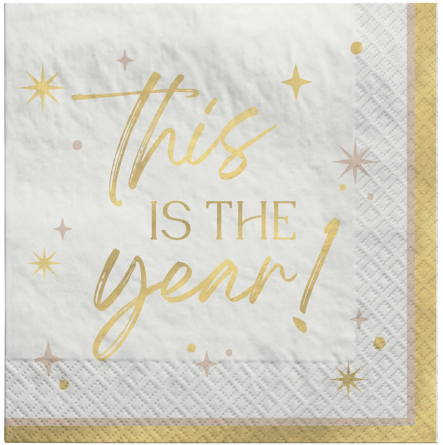 New Years Eve Golden Soiree Lunch Napkin 16ct