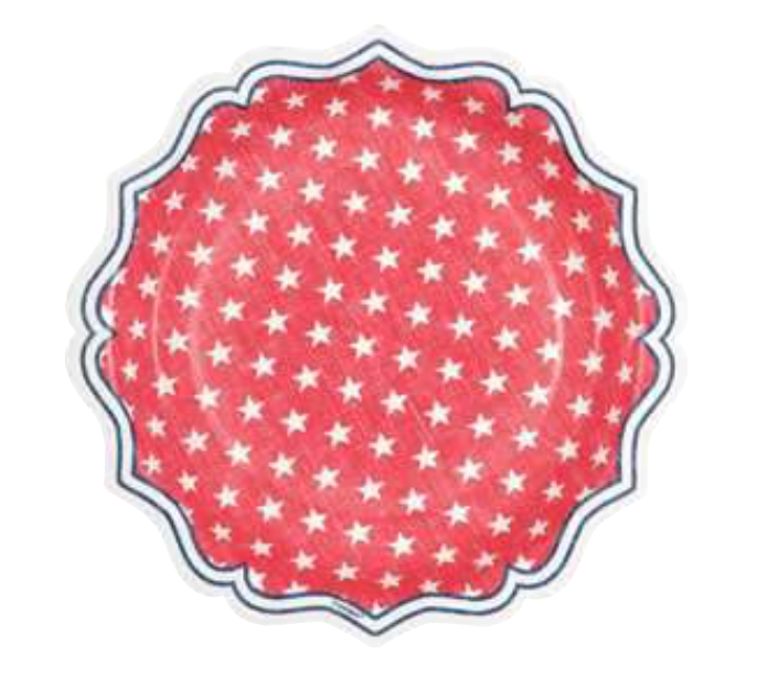 Classic Americana 8.25 inch Edge Plates 8ct