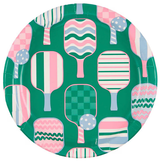 Playful Summer Pickelball 9 inch Paper Plates 8ct
