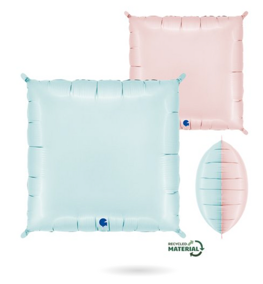 Grabo Pastel Pink and Pastel Blue 24 inch Square Foil Balloon 1ct