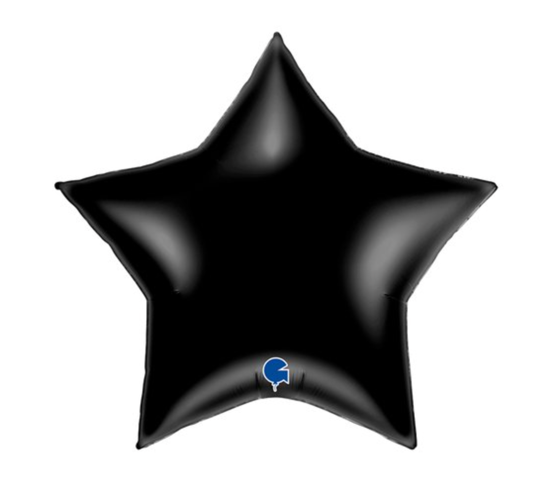 Grabo Black Star 36 inch Foil Balloon 1ct