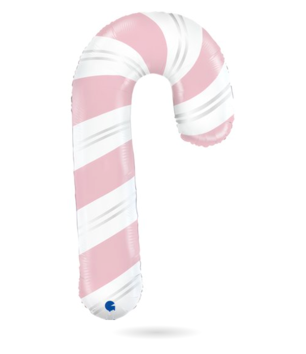 Grabo Christmas Pink Candy Cane 35 inch Foil Balloon 1ct