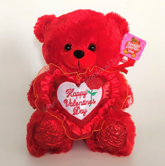 12in Red Bear Happy Valentines Day