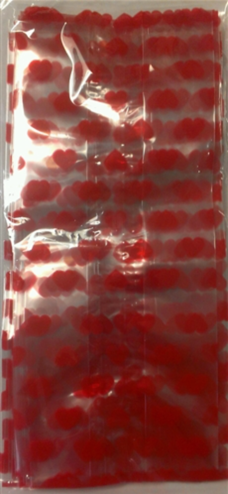Cello Bag Red Heart 20x28 50ct - Toy World Inc