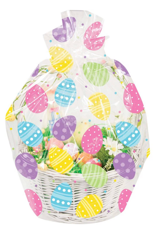 Easter Eggs Cello Basket Bag 1ct