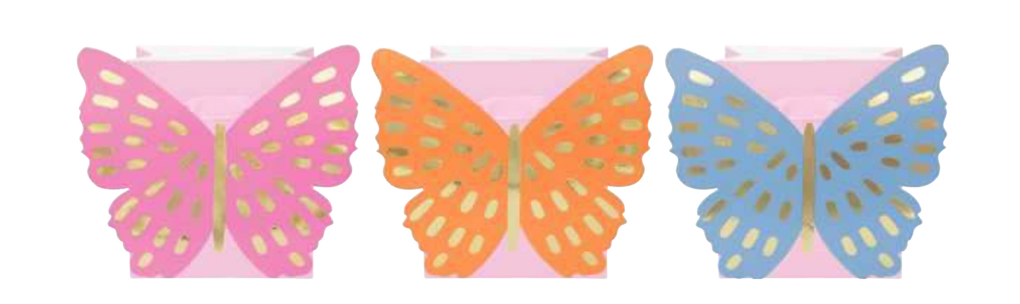 Butterfly Shaped Favor Bags with Ribbon Handles 3ct