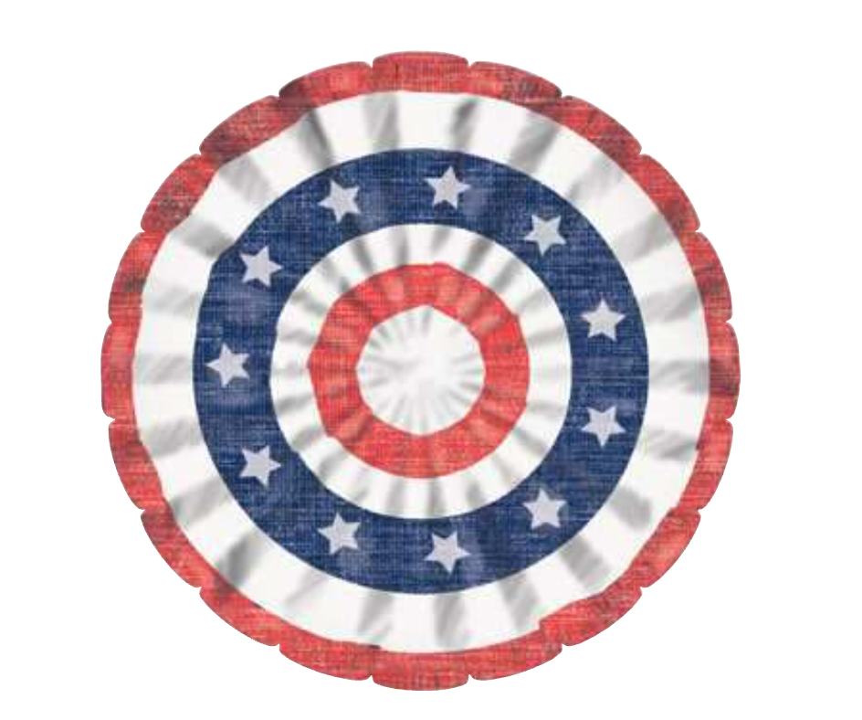 Classic Americana Rosette Shaped Placemats 8ct