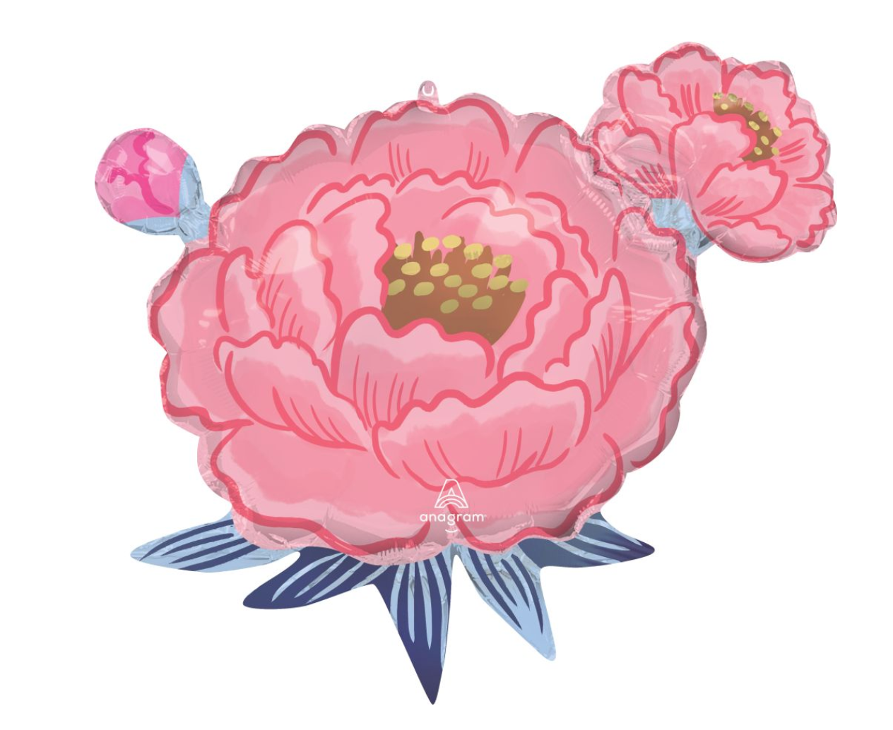 Anagram Satin Peony Garden 27 inch Foil Balloon 1ct