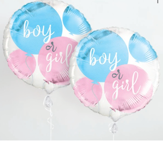 Gender Reveal Foil Balloon 18in - Toy World Inc