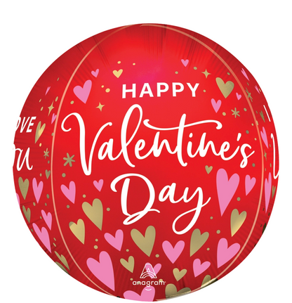Anagram Happy Valentines Day Satin Heartfelt 16 inch Foil Balloon 1ct