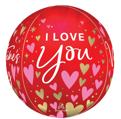 Anagram Happy Valentines Day Satin Heartfelt 16 inch Foil Balloon 1ct