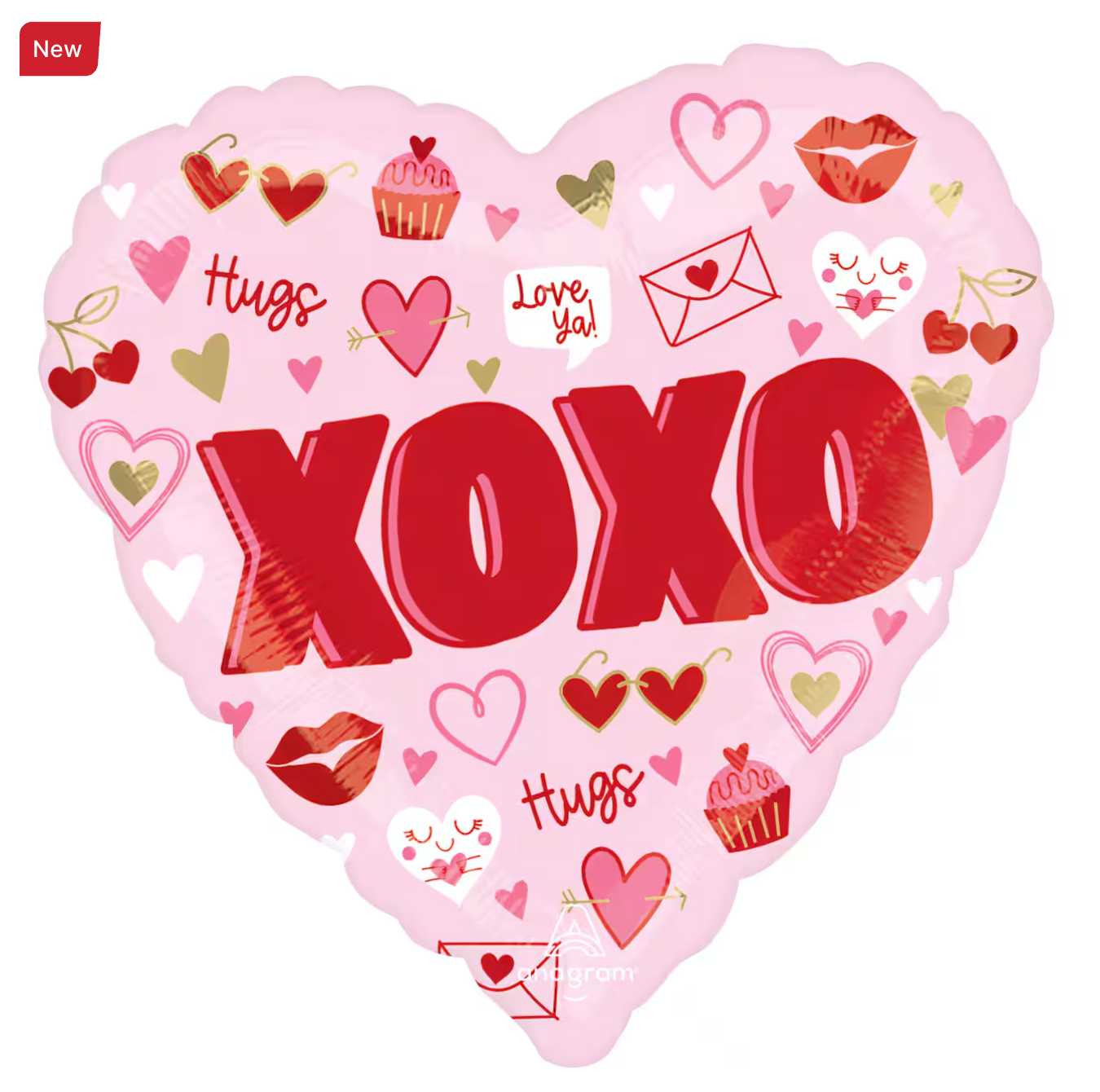 Anagram Valentine Vibes 17 inch Foil Balloon 1ct