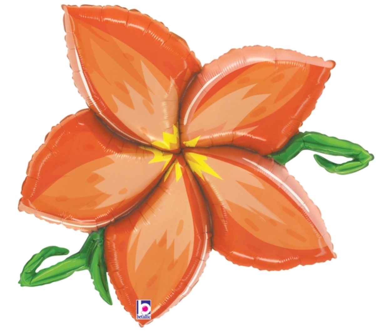 Betallic Link Plumeria Orange 39 inch Foil Balloon 1ct