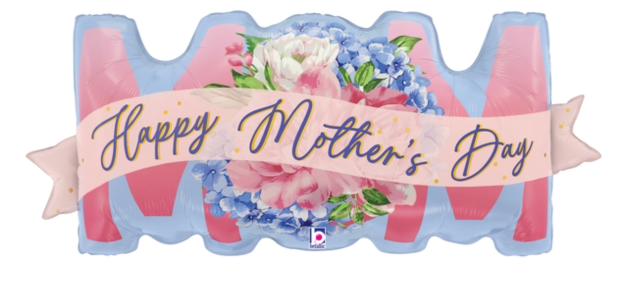 Betallic Mothers Day Hydrangea Mom 38 inch Foil Balloon 1ct